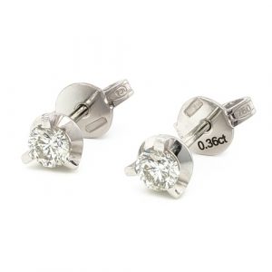 O25 3831 0,36 ct. Ohrstecker Neapel 3 Krappen Ohrringe klein