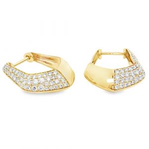 33_39 Creolen Gelbgold 0,65 ct Ohrringe massiv gross
